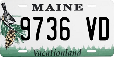 ME license plate 9736VD