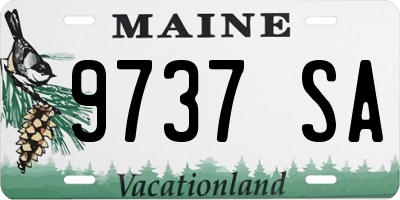 ME license plate 9737SA