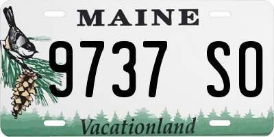 ME license plate 9737SO
