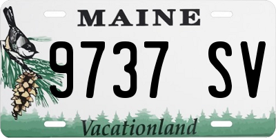 ME license plate 9737SV