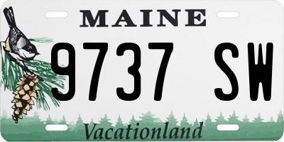 ME license plate 9737SW