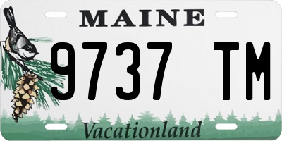 ME license plate 9737TM