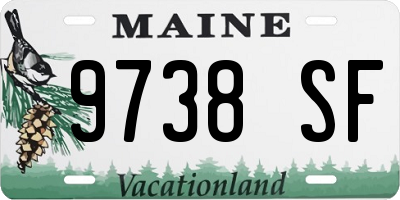 ME license plate 9738SF