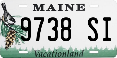 ME license plate 9738SI