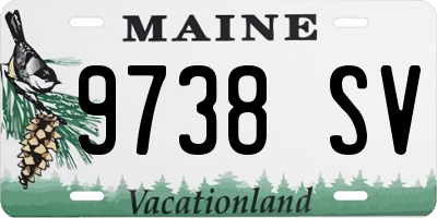 ME license plate 9738SV