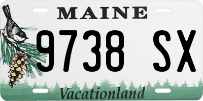 ME license plate 9738SX