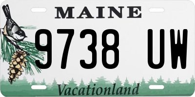 ME license plate 9738UW