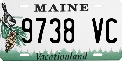 ME license plate 9738VC