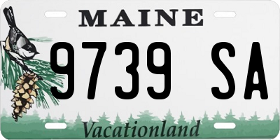 ME license plate 9739SA