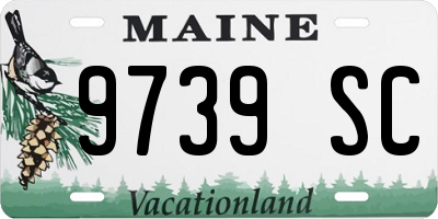 ME license plate 9739SC
