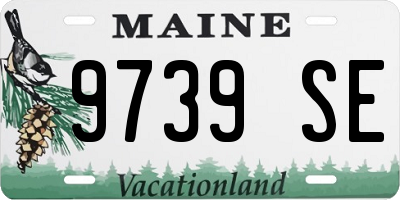 ME license plate 9739SE