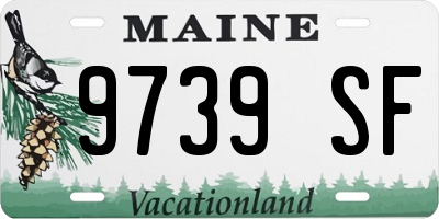 ME license plate 9739SF