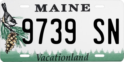 ME license plate 9739SN