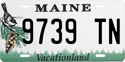 ME license plate 9739TN