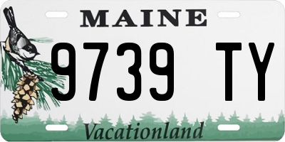 ME license plate 9739TY