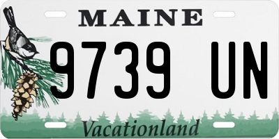 ME license plate 9739UN