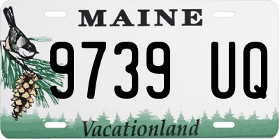 ME license plate 9739UQ