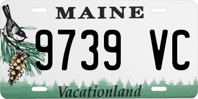 ME license plate 9739VC