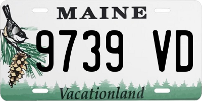 ME license plate 9739VD