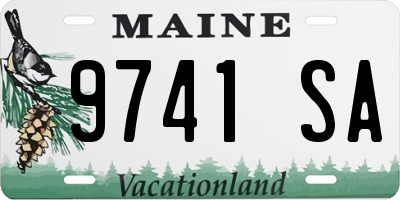 ME license plate 9741SA