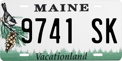 ME license plate 9741SK