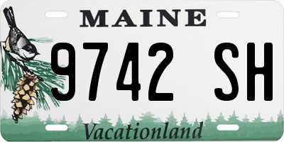 ME license plate 9742SH
