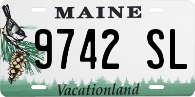 ME license plate 9742SL