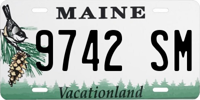 ME license plate 9742SM