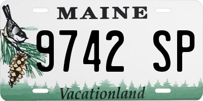 ME license plate 9742SP