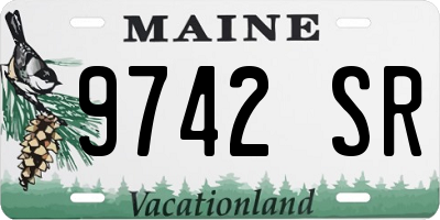 ME license plate 9742SR