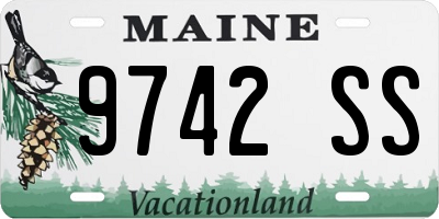 ME license plate 9742SS
