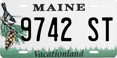 ME license plate 9742ST