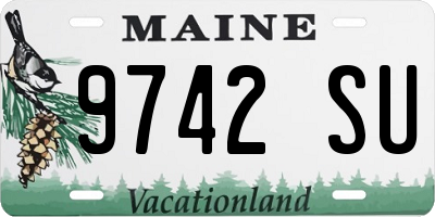 ME license plate 9742SU