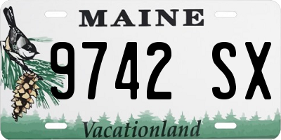 ME license plate 9742SX