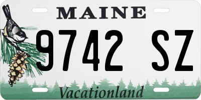 ME license plate 9742SZ
