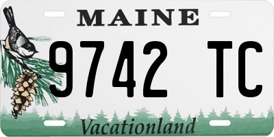 ME license plate 9742TC