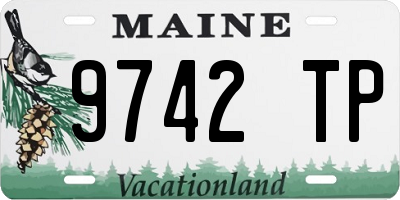ME license plate 9742TP