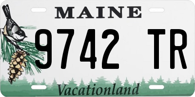 ME license plate 9742TR