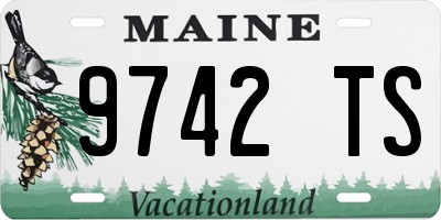 ME license plate 9742TS
