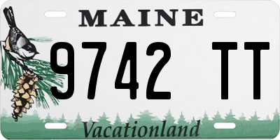 ME license plate 9742TT