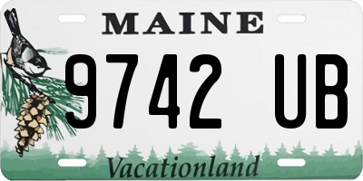 ME license plate 9742UB