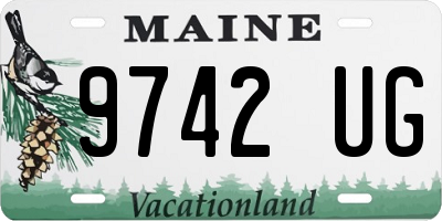 ME license plate 9742UG