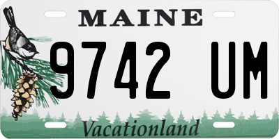 ME license plate 9742UM