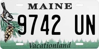 ME license plate 9742UN