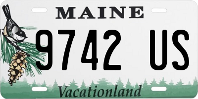 ME license plate 9742US