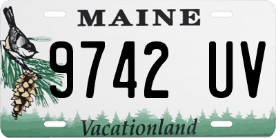 ME license plate 9742UV