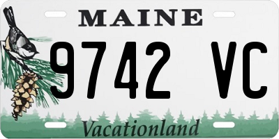 ME license plate 9742VC