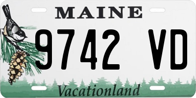 ME license plate 9742VD