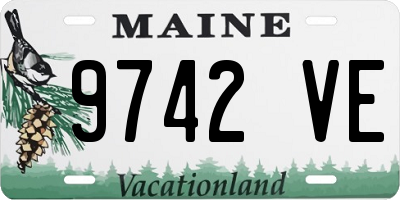 ME license plate 9742VE
