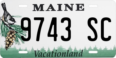 ME license plate 9743SC